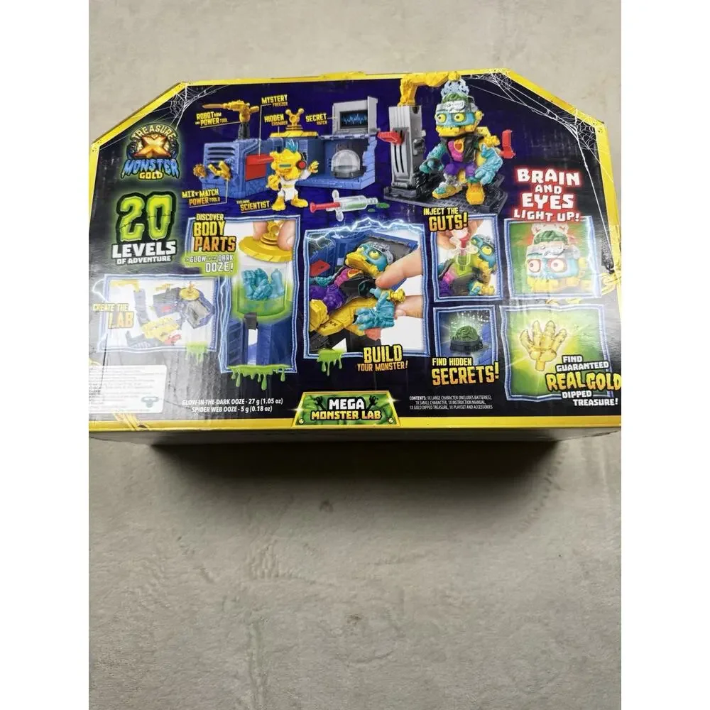 Treasure X Monster Gold Mega Monster Lab Glow in Dark Playset NEW SEALED 41668
